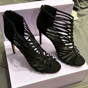 Madden Girl Black Strappy Heels